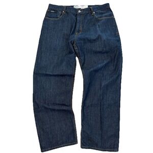 Vintage Rocawear Jeans Mens 42x32 Y2K Hip Hop Baggy Loose Dark Wash Denim Baggy